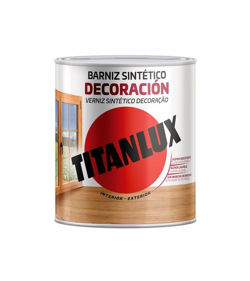 Foto de BARNIZ SINTETICO SATINADO INCOLORO 0.750ML TITANLUX 