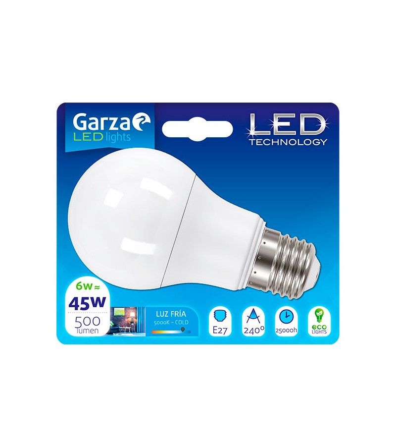 Foto de BOMBILLA LED STANDARD E27 4,2W 470LM 6500K GARZA 