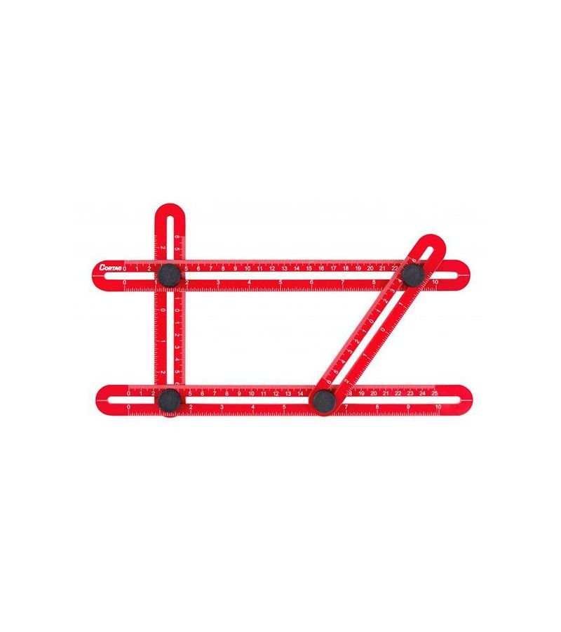 Foto de REGLA ANGULAR PLASTICA MULTIFUNCION CORTAG 