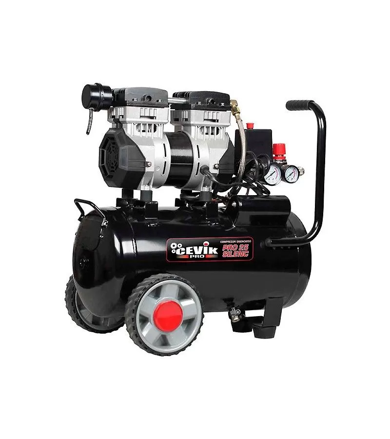 Foto de COMPRESOR SILENCIOSO PRO25SILENC 24L 1.5 HP CEVIK 