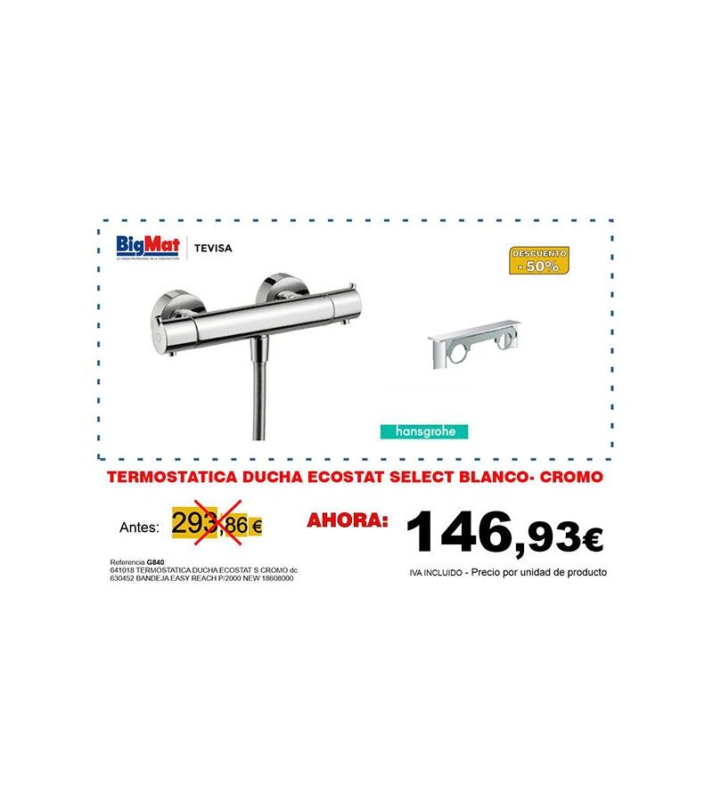 Foto de TERMOSTATICA DUCHA ECOSTAT S CROMO + BANDEJA 