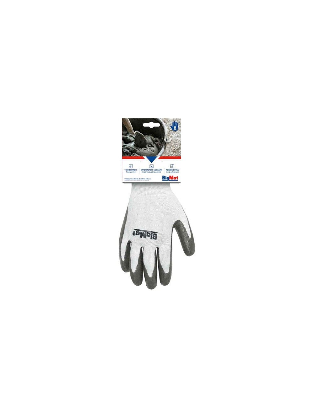 Foto de GUANTES POLIESTER PALMA NITRILO T-8 BIGMAT 
