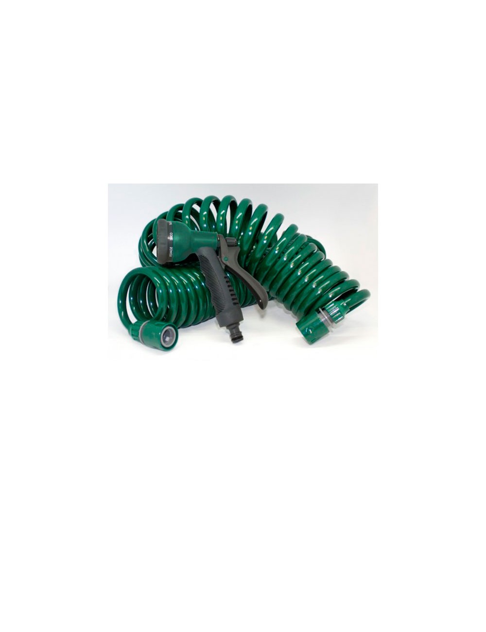 Foto de KIT MANGUERA HELICOIDAL 15mt C/ACCESORIO VIVIO VERDE 