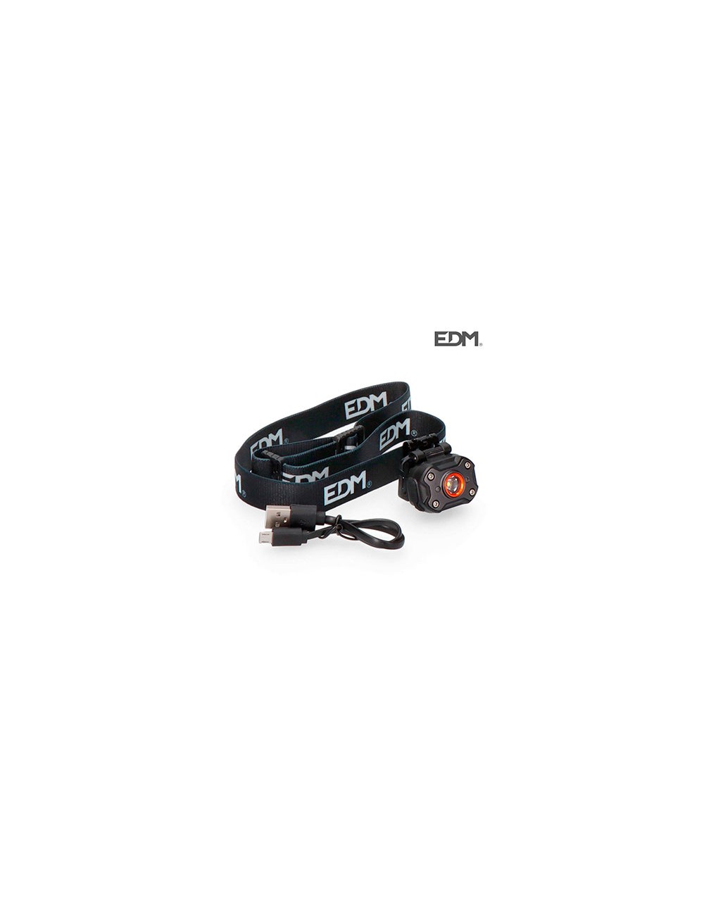Foto de LINTERNA FRONTAL CABEZA RECARGABLE 1 LED 8W 400LM 7000K EDM 