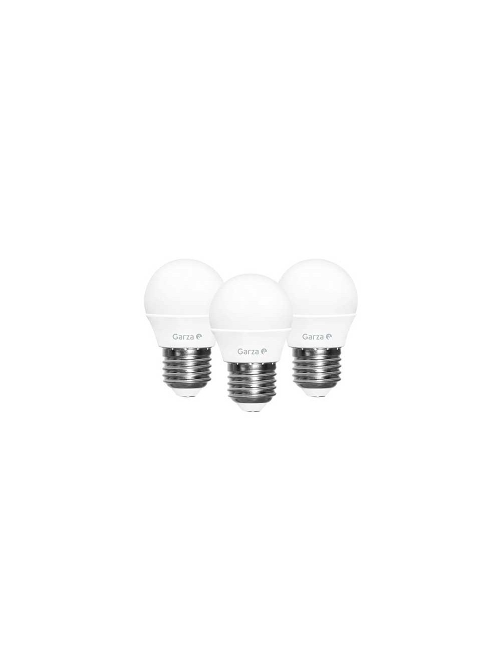 Foto de BOMBILLA LED ESFERICA E27 4,2W 470LM 3000K 3uds. GARZA 