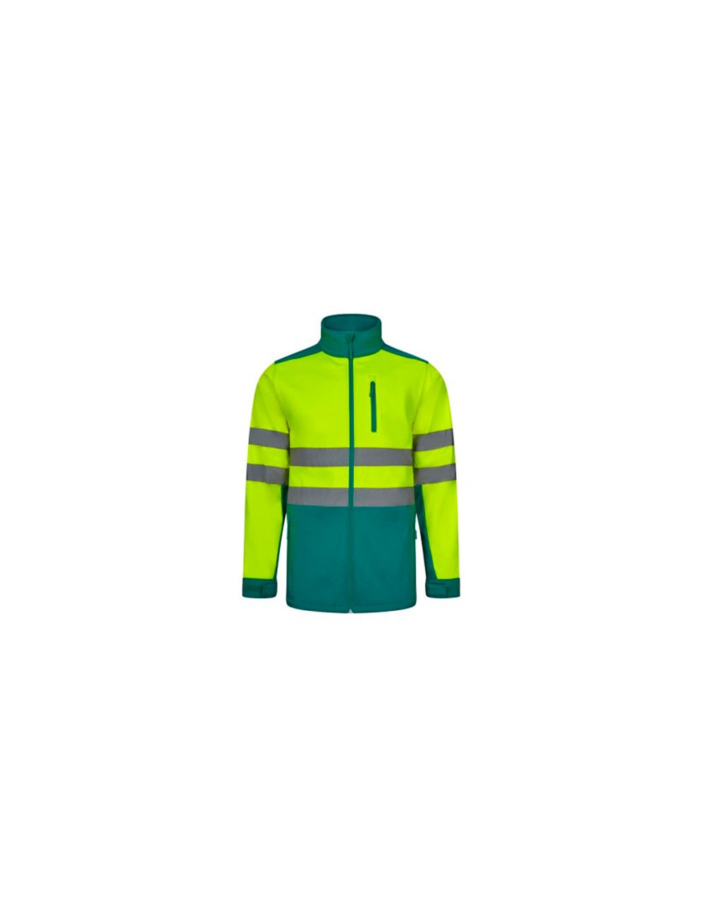 Foto de CHAQUETA SOFT SHELL ALTA VISIBILIDAD AMARILLO FLUOR/AZUL MARINO T-XXL 