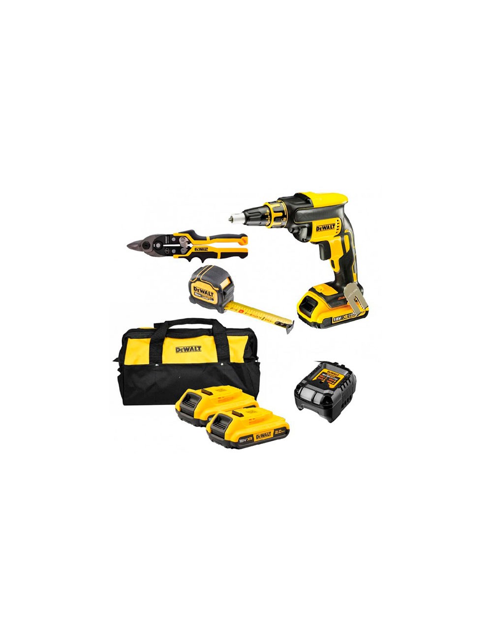 Foto de KIT ATORNILLADOR PLADUR 2 BAT. XR 18V Li-Ion 2Ah DCK620D2B DEWALT 