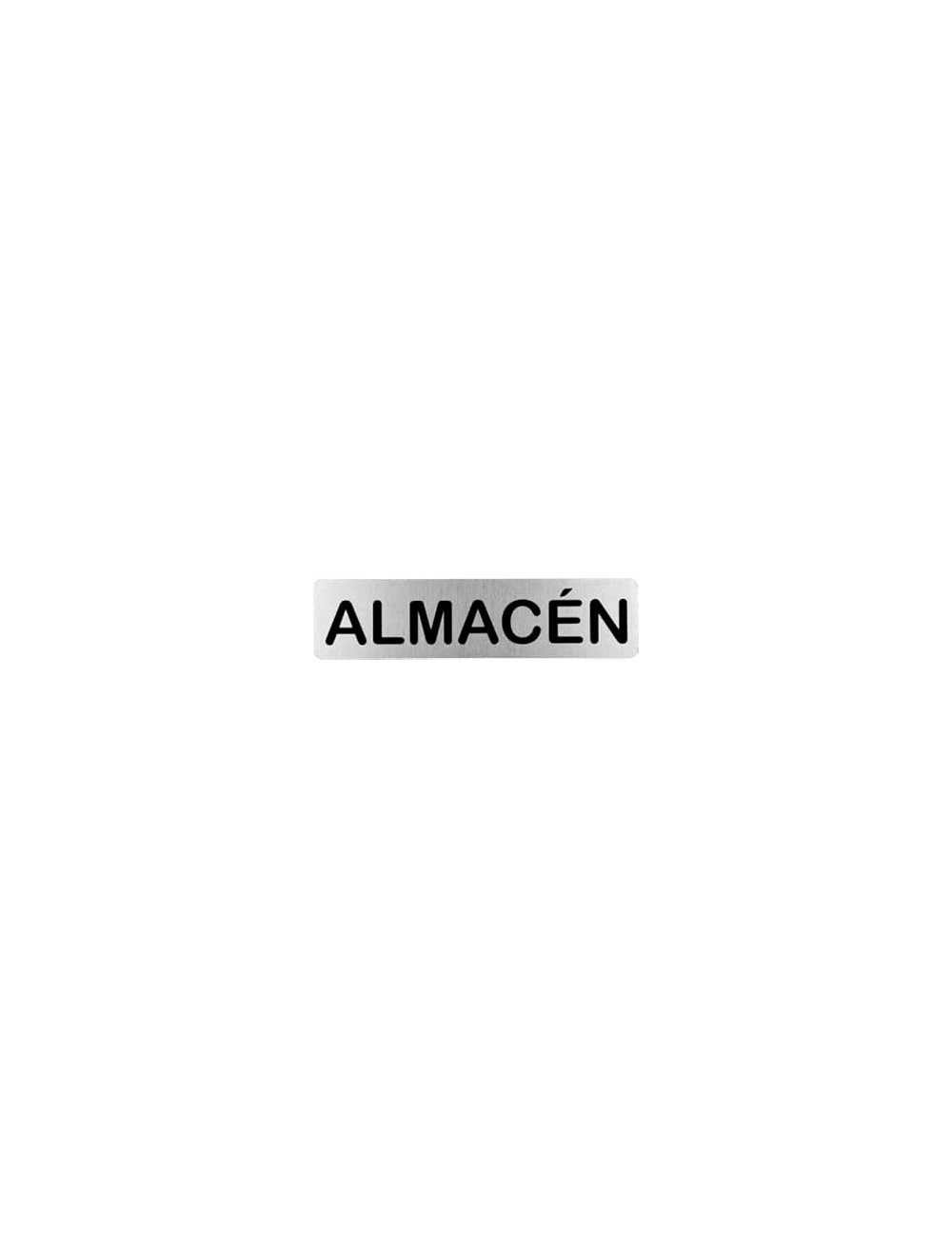 Foto de BLIS SEÑAL "ALMACEN " ADHESIVA 200X50 INOX 