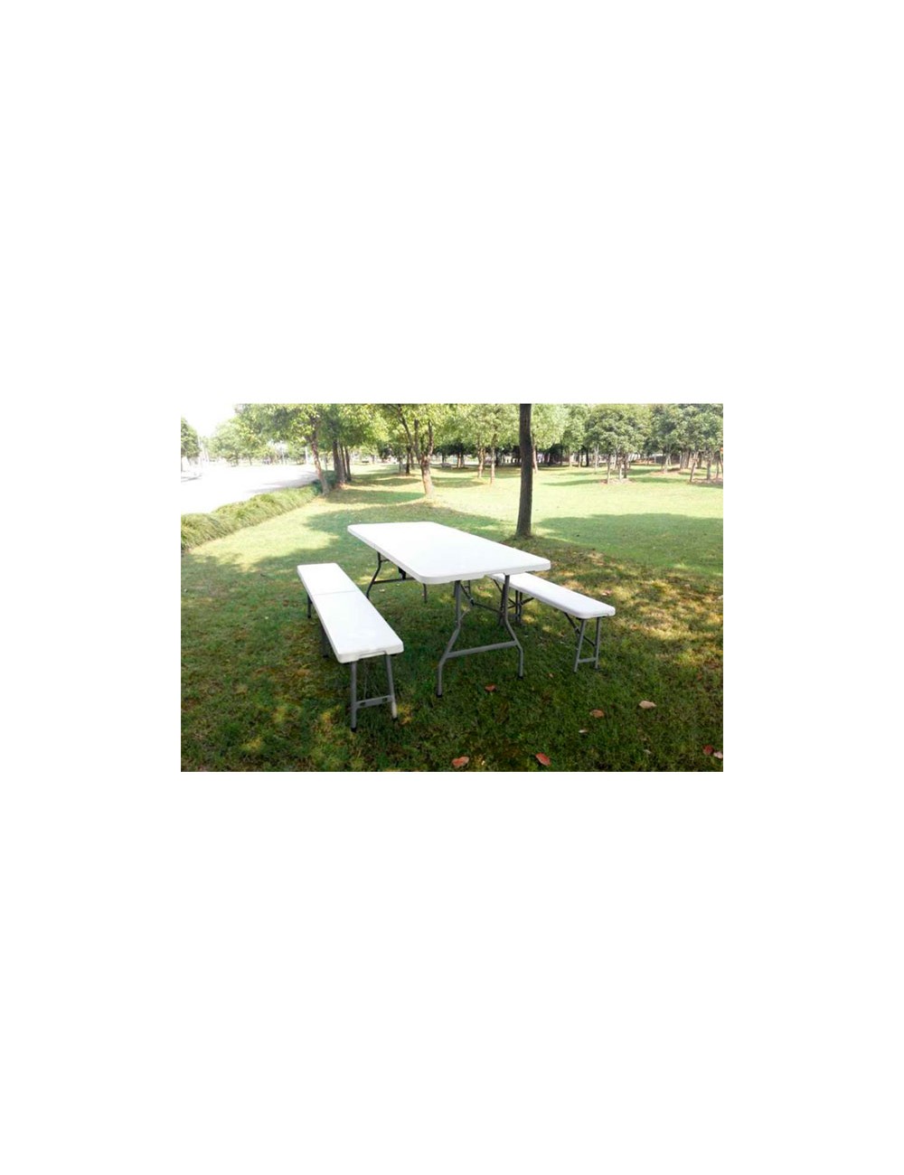 Foto de BANCO PLEGABLE RESINA/ACERO YALE 180X30X43 