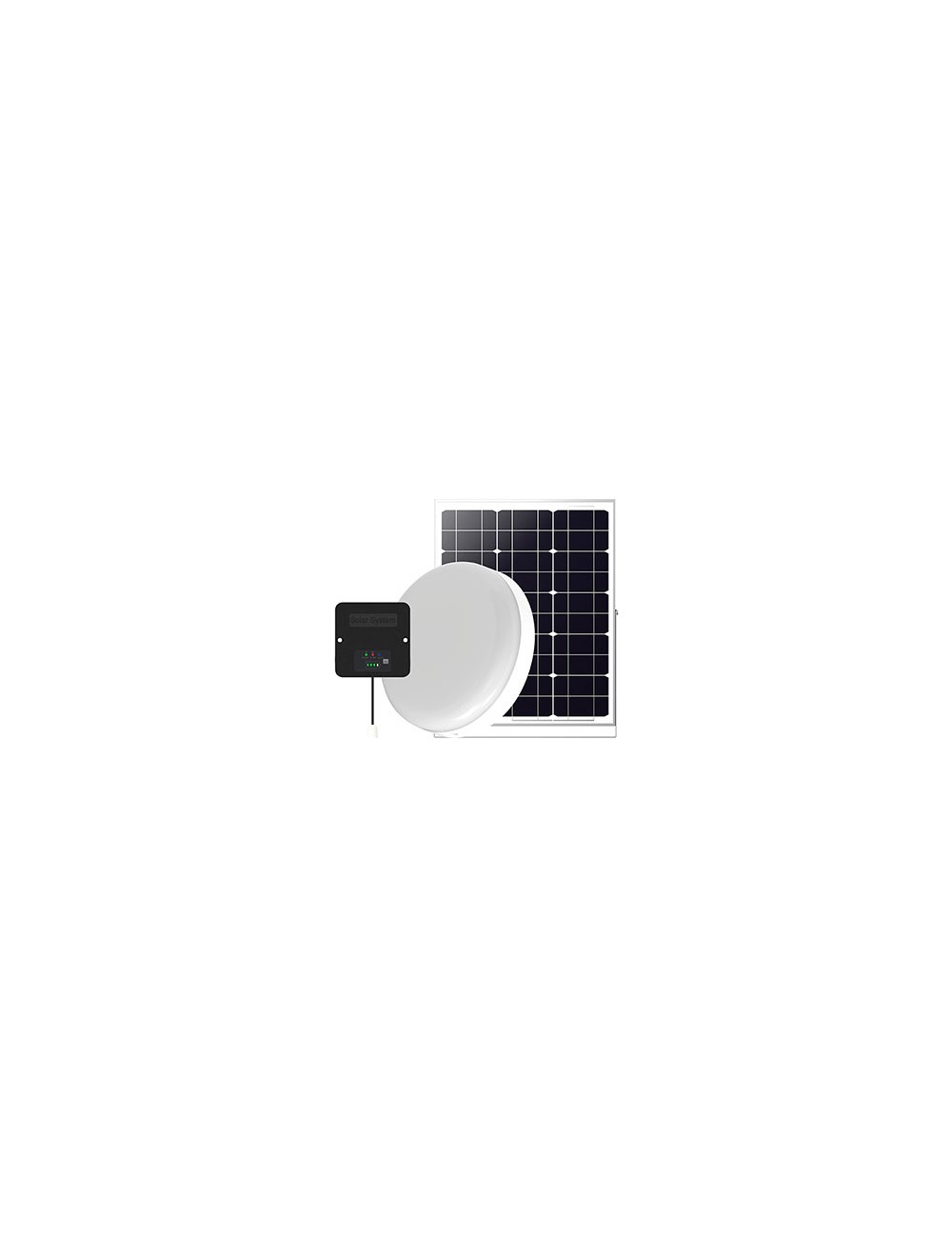 Foto de APLIQUE TECHO LED SOLAR C/PLACA EXTERNA 60W HEPOLUZ 