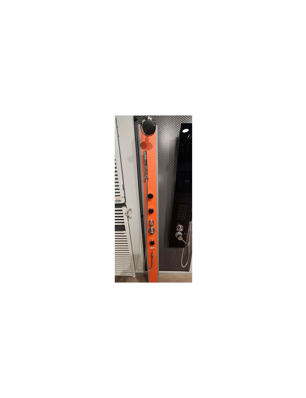 Foto de COLUMNA HIDROMASAJE DUCHA LOFT GRIS-NARANJA 