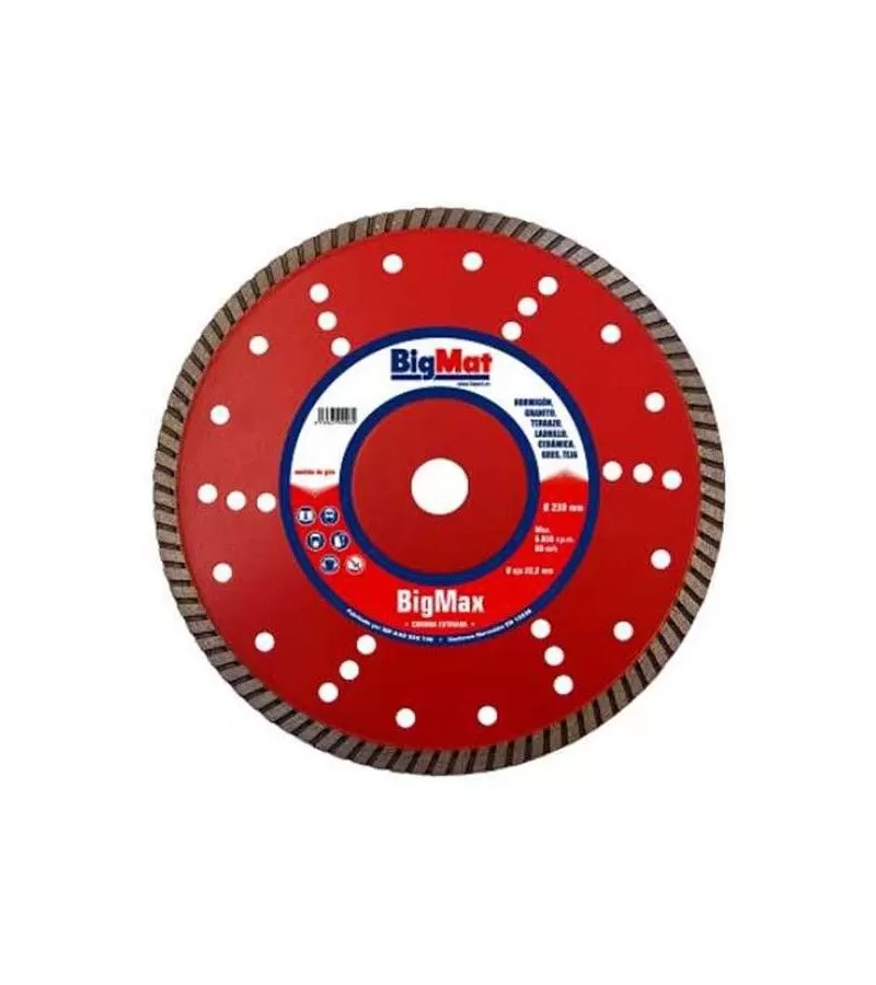 DISCO DIAMANTE GENERAL OBRA TURBO BIGMAX 230 BIGMAT