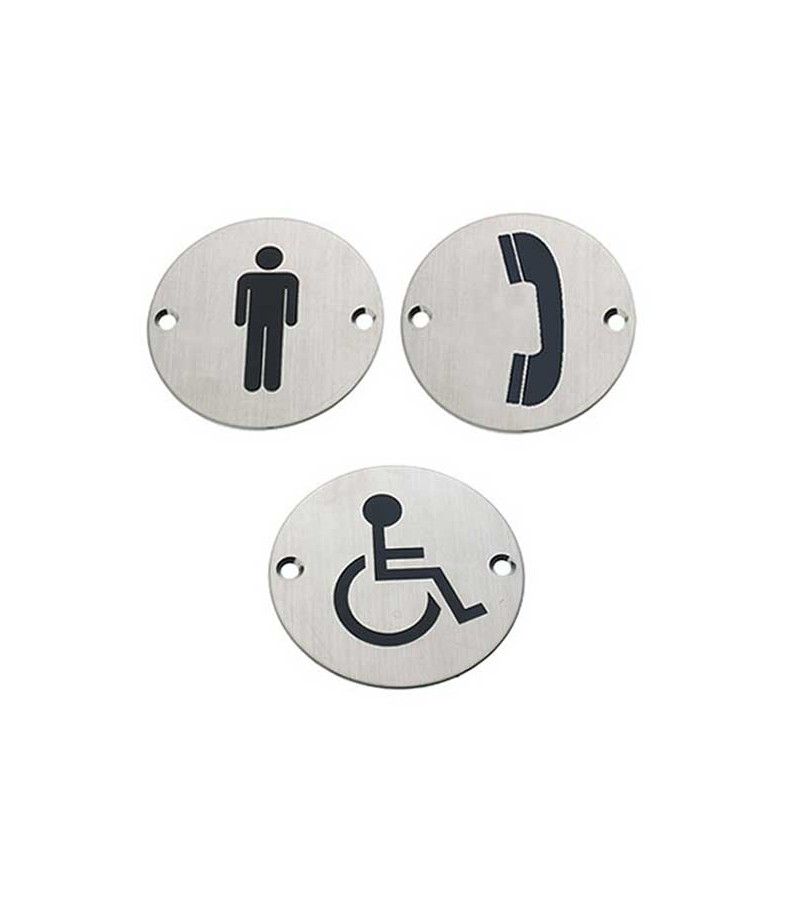 Foto de PLACA SIMBOLO MOD.20 INOX HOMBRE 