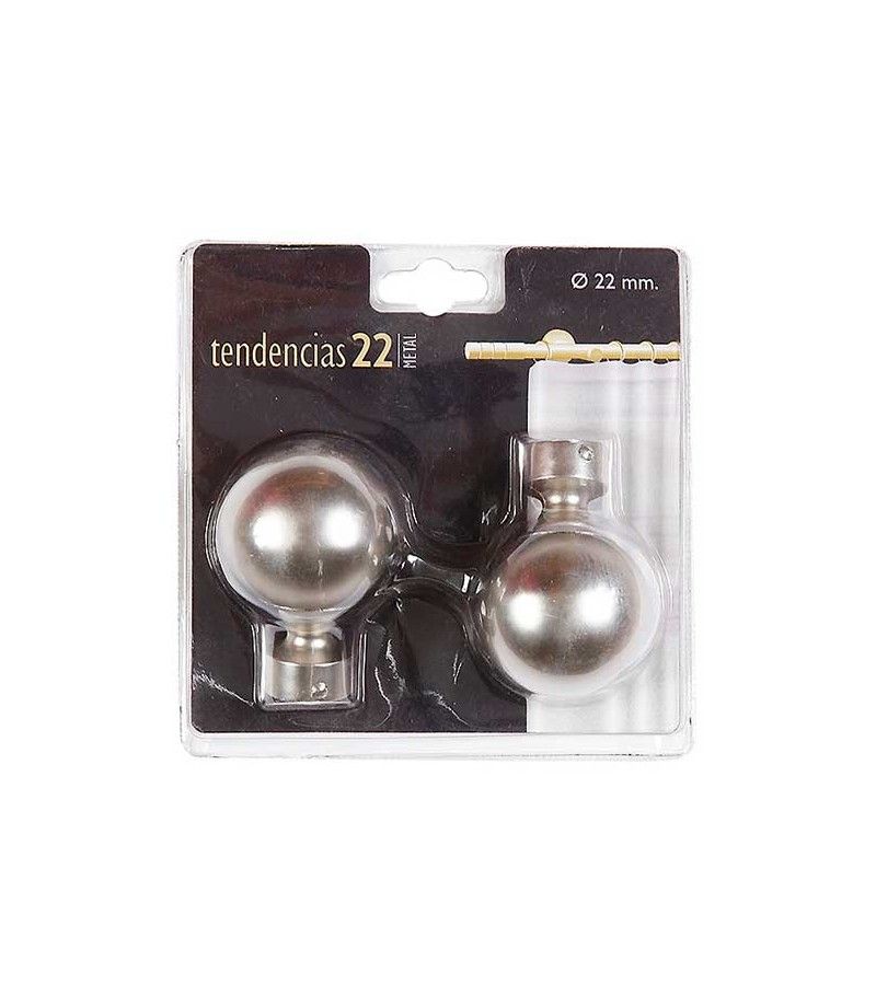 Foto de BLIS TERMINAL ESFERA METAL PLATA 2un. TD417 CINTACOR 