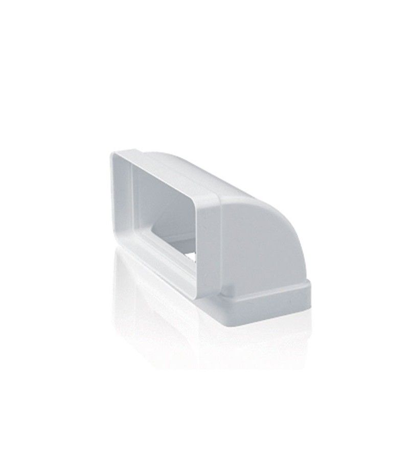 Foto de CODO RECTANGULAR VERTICAL BLANCO 120X60mm  Foto de CODO RECTANGULAR VERTICAL BLANCO 120X60mm