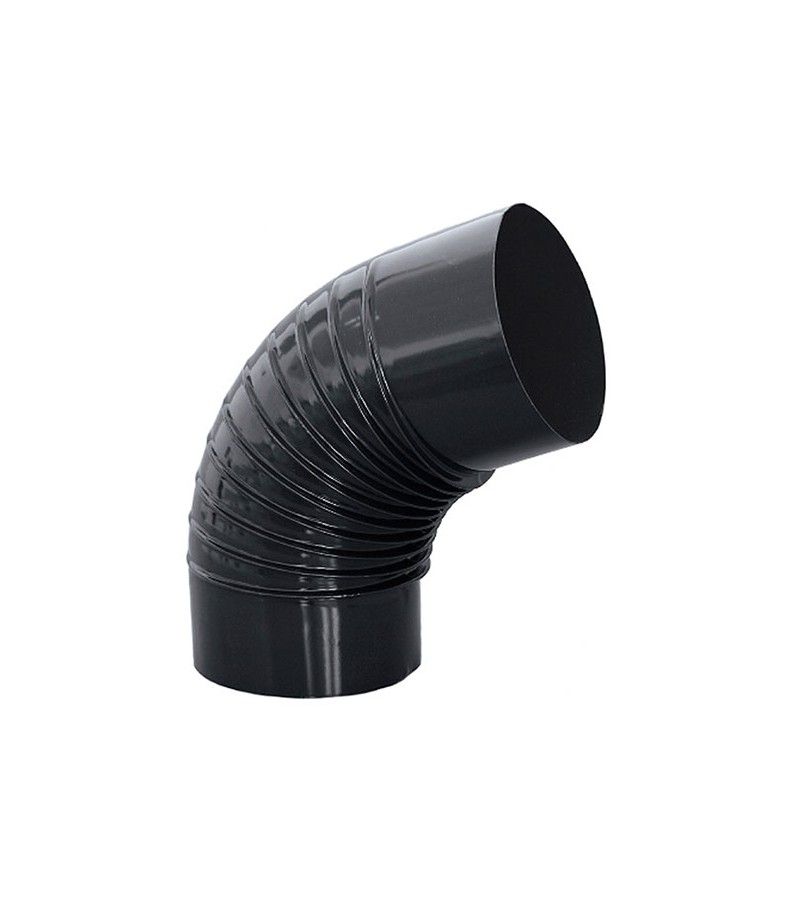 Foto de CODO RIZADO 100-90º VITRIFICADO NEGRO 