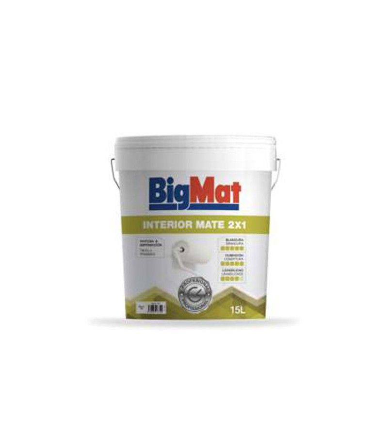 Foto de PINTURA PLASTICA+IMPRIMACION 2 EN 1 15L BIGMAT 