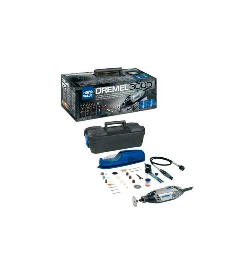 Foto de KIT DREMEL 45 ACCES. 3000-3/45 SET + EJE FLEXIBLE MALETIN 