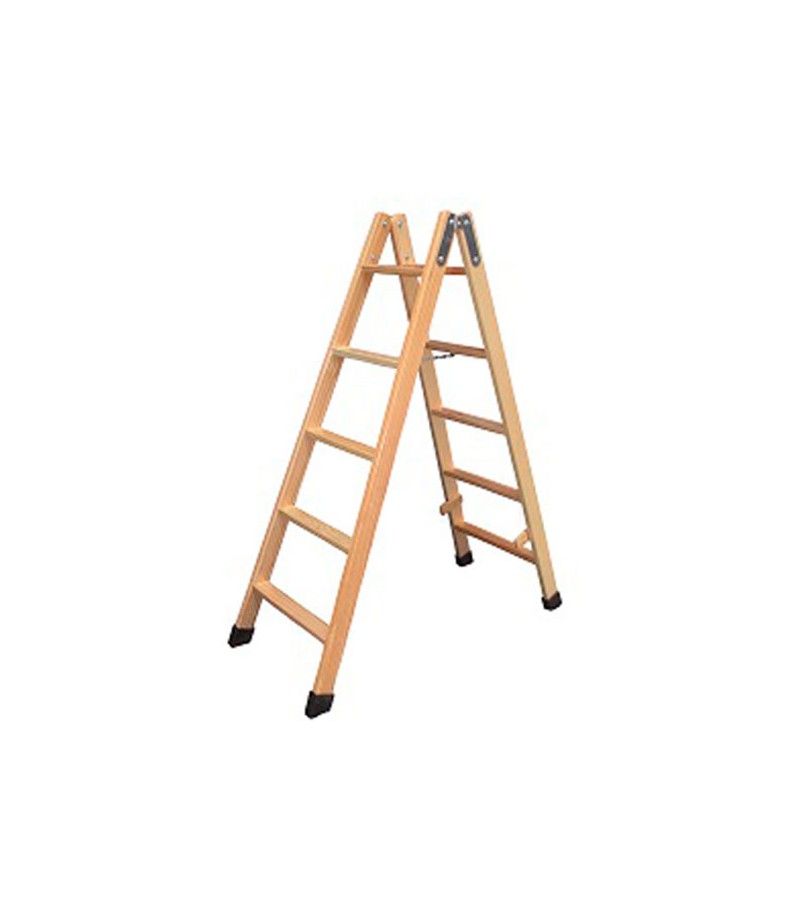 Foto de ESCALERA TIJERA MADERA 5 PELDAÑOS 145cm 