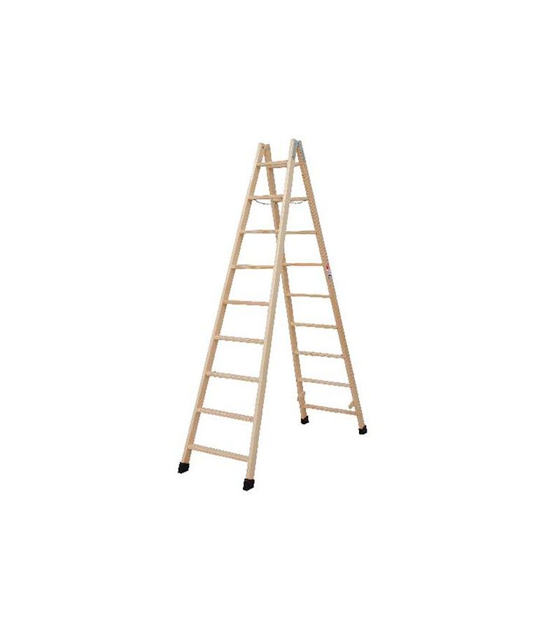 Foto de ESCALERA TIJERA MADERA 9 PELDAÑOS 250cm 