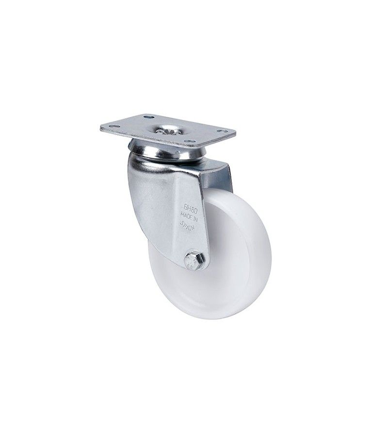 Foto de RUEDA GIRATORIA CON PLACA 10BH80-SL PP GRIS 