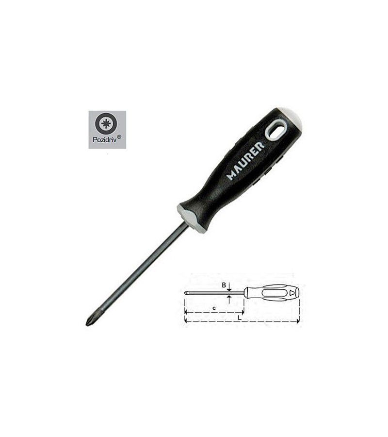 Foto de DESTORNILLADOR POZIDRIV 4.5X80 Nº1 MAURER 