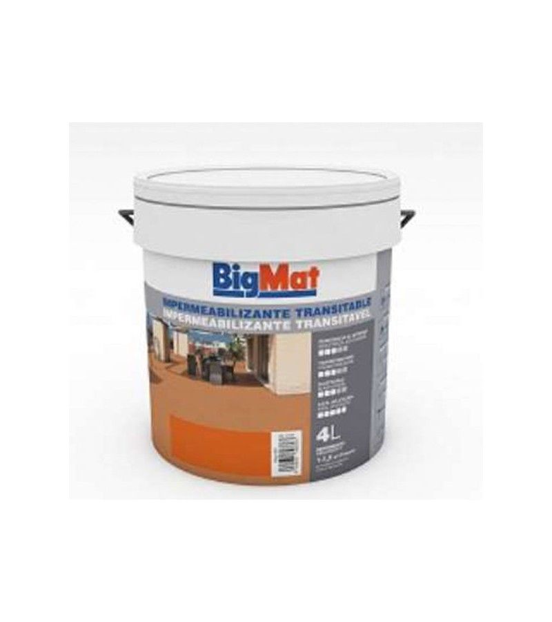 Foto de CAUCHO IMPERMEABILIZANTE FIBRADO TRANSITABLE TEJA 4L BIGMAT 