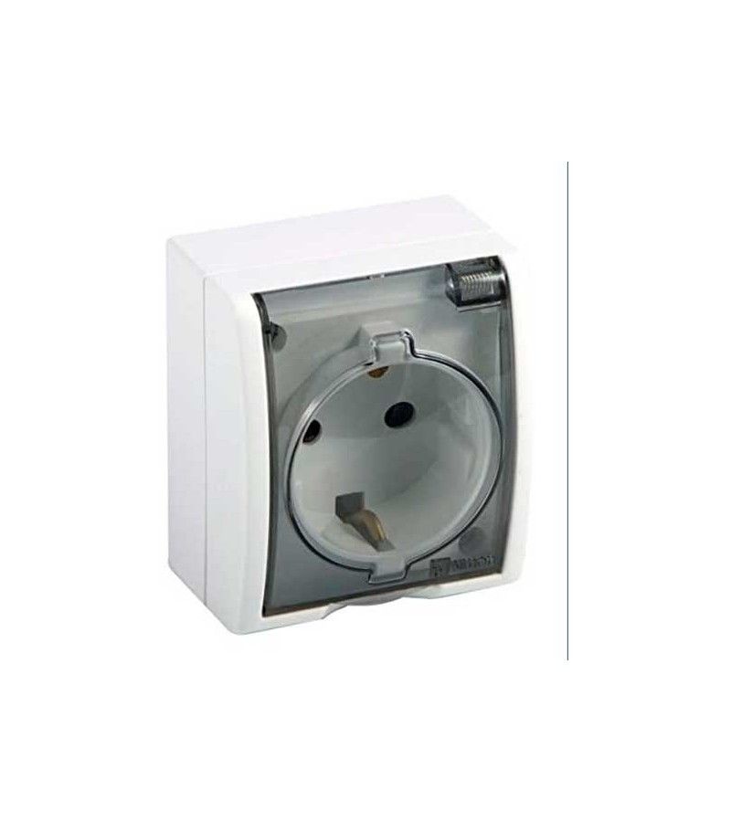 Foto de BASE SCHUCKO ESTANCA 2P+TT BLANCA SERIE AQUARIUS SIMON 