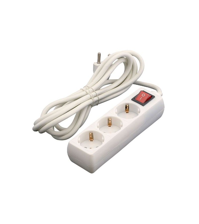 Foto de BASE 3 TOMAS CABLE 3X1.5 + INTERRUPTOR 1.5mt HEPOLUZ 