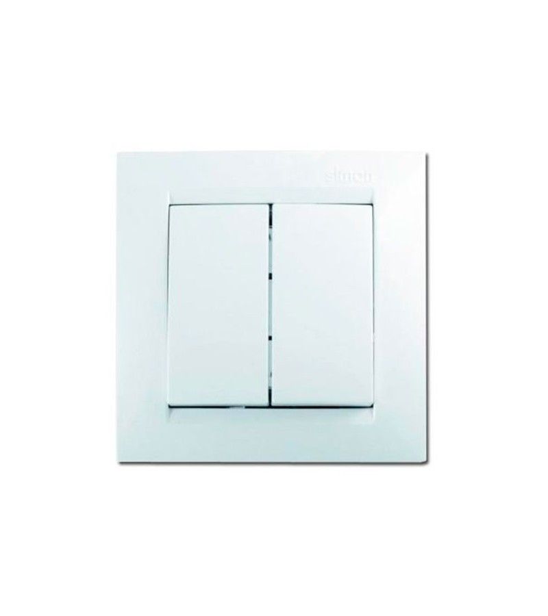 Foto de DOBLE CONMUTADOR SIMON 10 BLANCO 