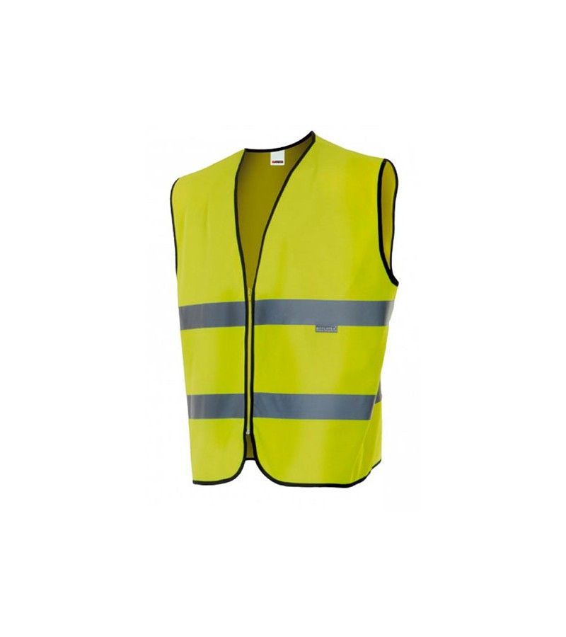 Foto de CHALECO AMARILLO FLUOR ALTA VISIVILIDAD BANDAS REF 