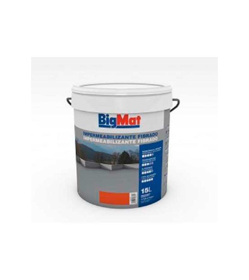 Foto de CAUCHO IMPERMEABILIZANTE FIBRADO C/POLIURETANO GRIS 15L BIGMAT 