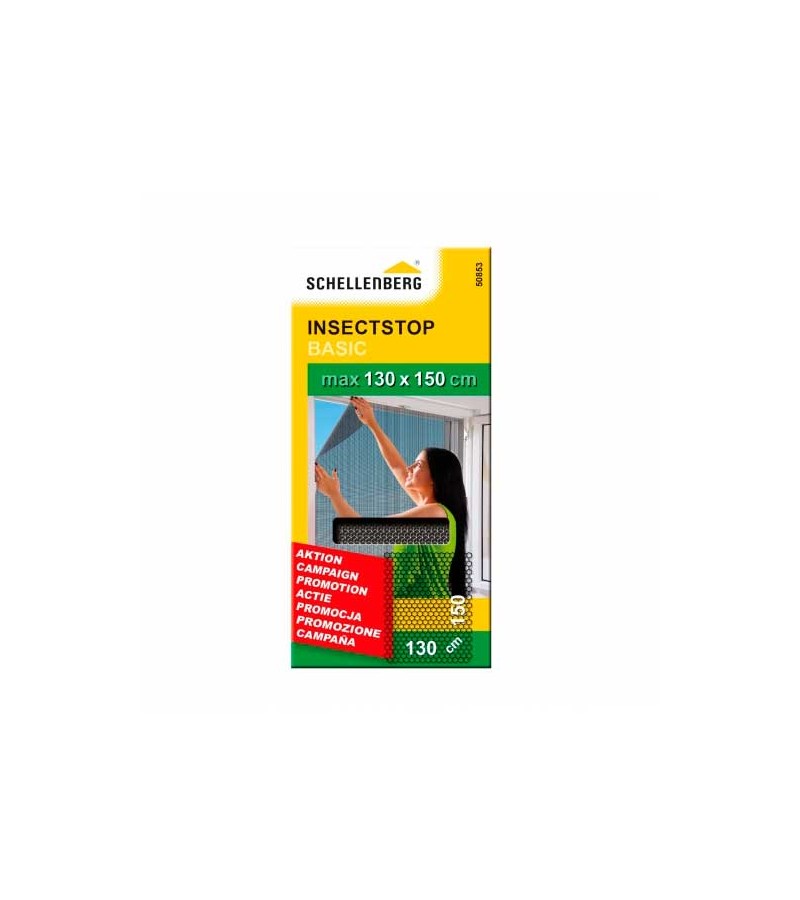 Foto de KIT MOSQUITERA VENTANA CINTA VELCRO ADHESIVA BLANCA 130X150cm 