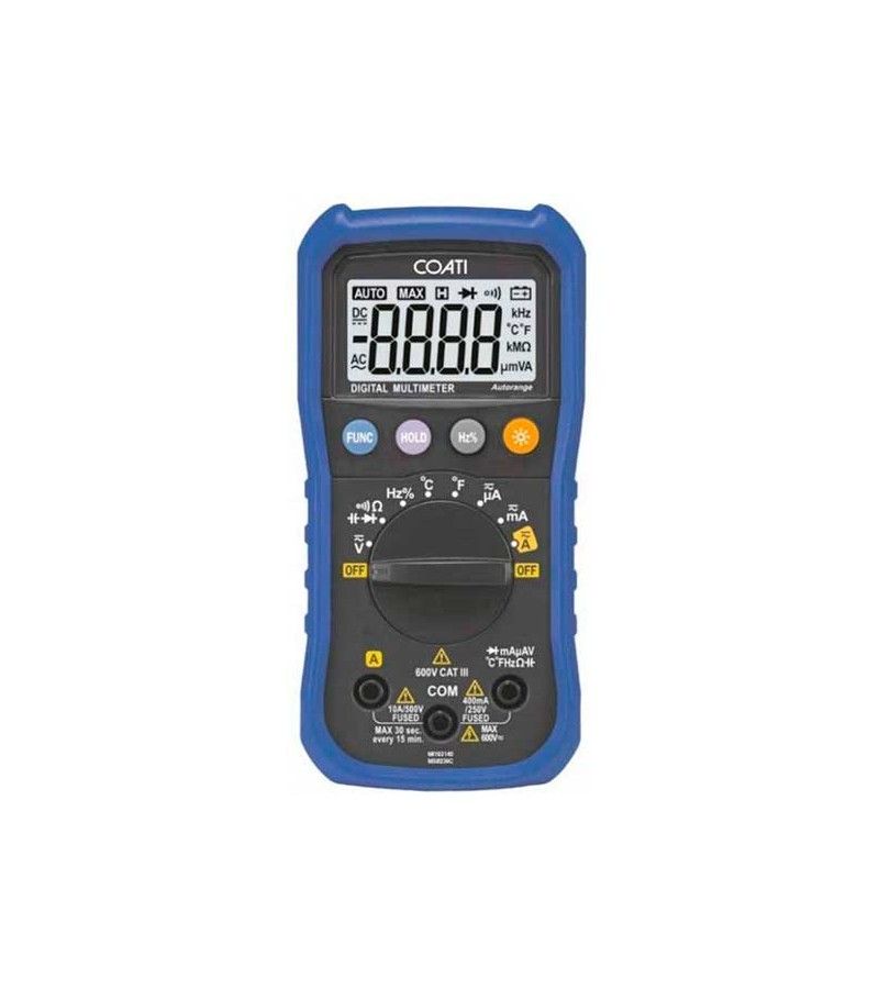 Foto de MULTIMETRO MULTIFUNCION DIGITAL PROFESIONAL 600V CAT.III DCV/ACV/DCA/ACA COATI 