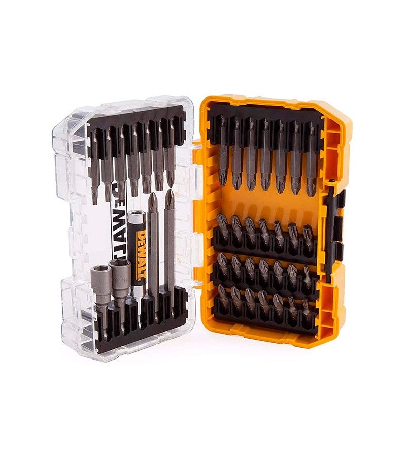 Foto de ESTUCHE PUNTAS ATORNILLAR+ADAPTADORES TOUGH CASE 1X40 DEWALT 