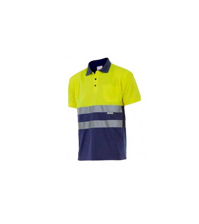Foto de POLO ALTA VISIBILIDAD AMARILLO/AZUL MAR. M/C T-XXL 