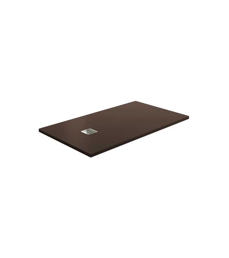 Foto de PLATO DUCHA 110X70 RESINA PIZARRA CHOCOLATE C/DES. 