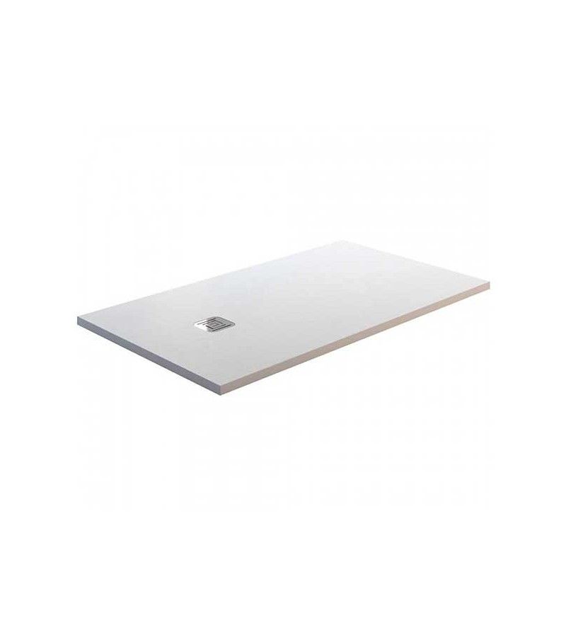 Foto de PLATO DUCHA 100X70 RESINA PIZARRA BLANCO C/DES. 
