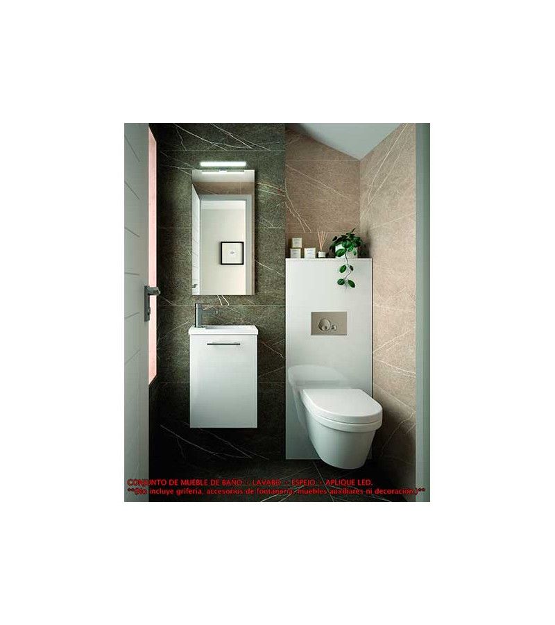 Foto de CONJ. MUEBLE BAÑO SUSP. MINI 40 BLANCO 