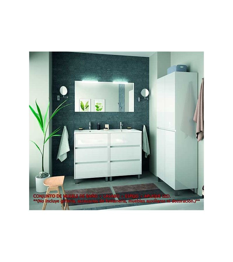 Foto de CONJ. MUEBLE BAÑO ARENAS 120 6/CAJ. ROBLE CALEDONIA 