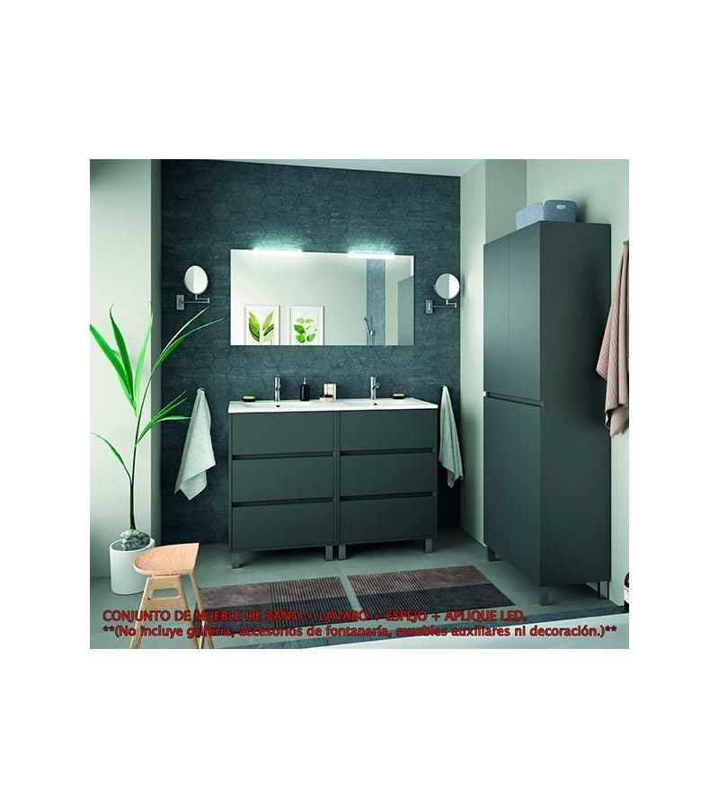 Foto de CONJ. MUEBLE BAÑO ARENAS 120 6/CAJ. BLANCO LACADO ALTO BR 