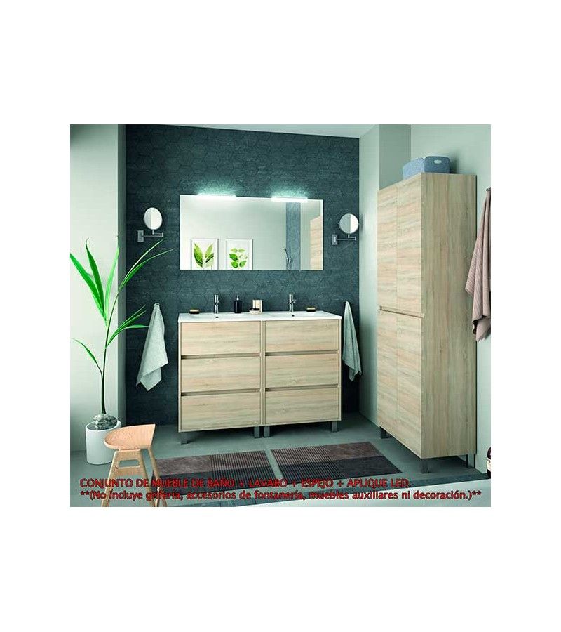 Foto de CONJ. MUEBLE BAÑO ARENAS 120 6/CAJ. GRIS MATE 