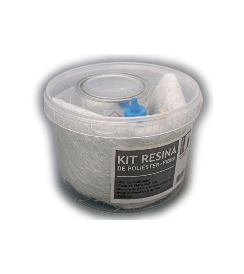 Foto de KIT REPARACION RESINA POLIESTER + FIBRA 