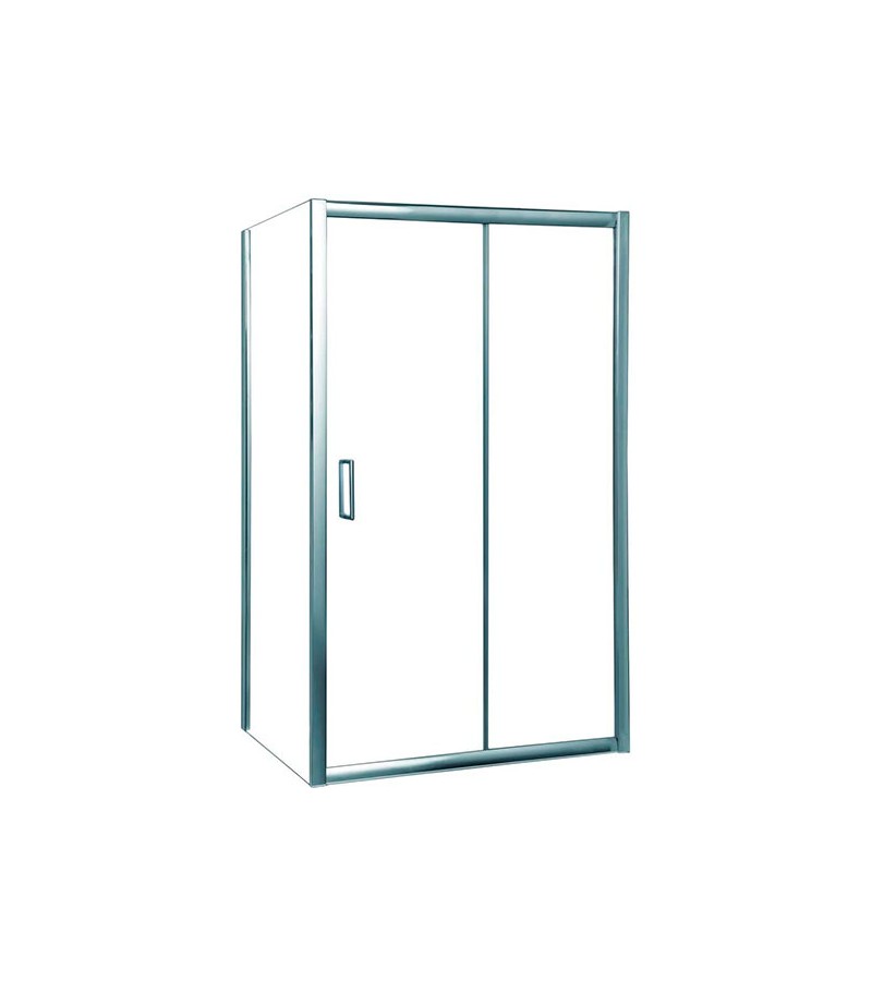 Foto de MAMPARA DUCHA MODULAR RECTANGULAR CON LATERAL FIJO - 90x160 cm - TRANSPARENTE 