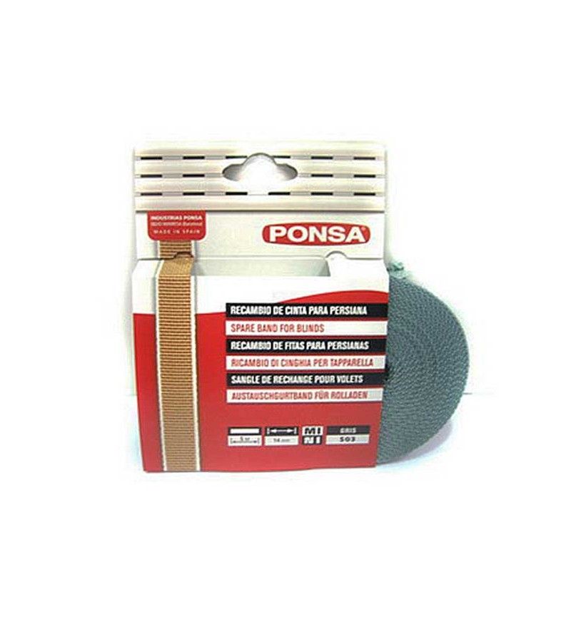 Foto de BLIS CINTA PERSIANA 22mm 6mt GRIS/BLANCO MICEL 