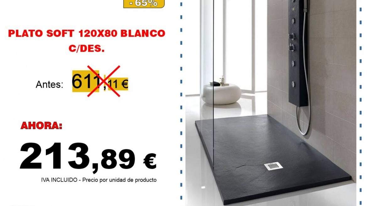 PLATO SOFT 120X80 NEGRO C/DES.