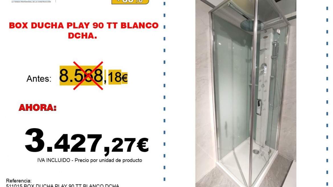 BOX DUCHA PLAY 90 TT BLANCO DCHA.
