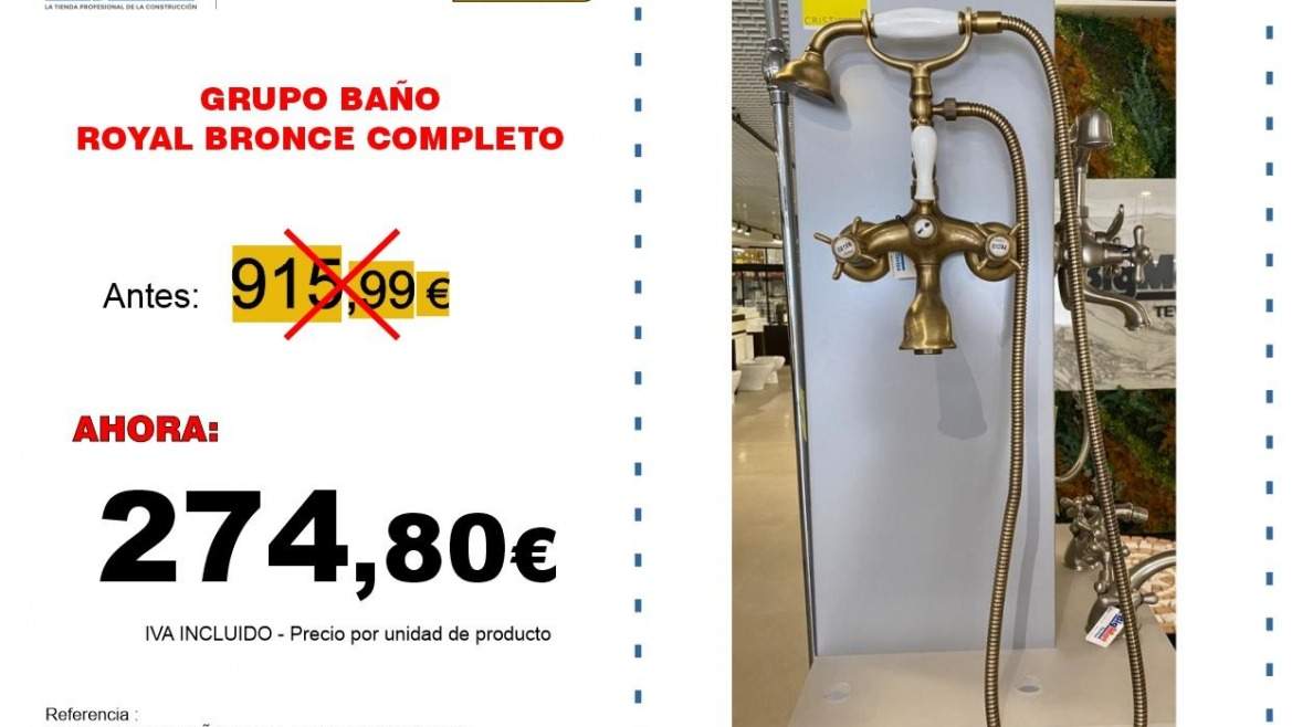 GRUPO BAÑO ROYAL BRONCE COMPLETO