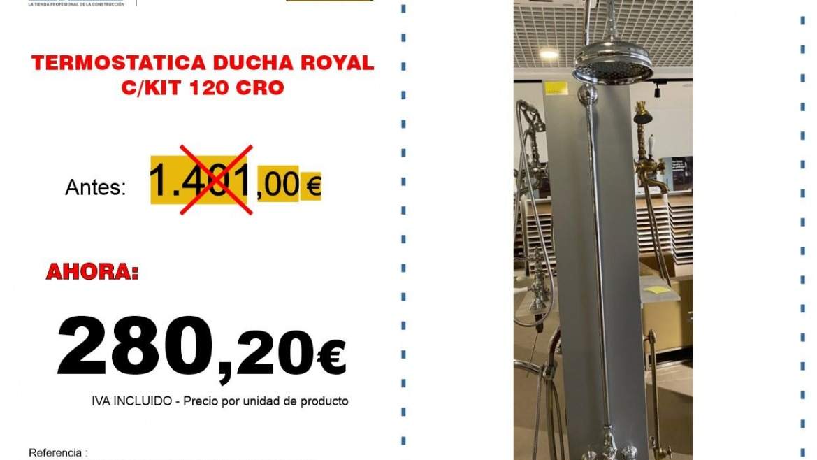 TERMOSTATICA DUCHA ROYAL C/KIT 120 CRO