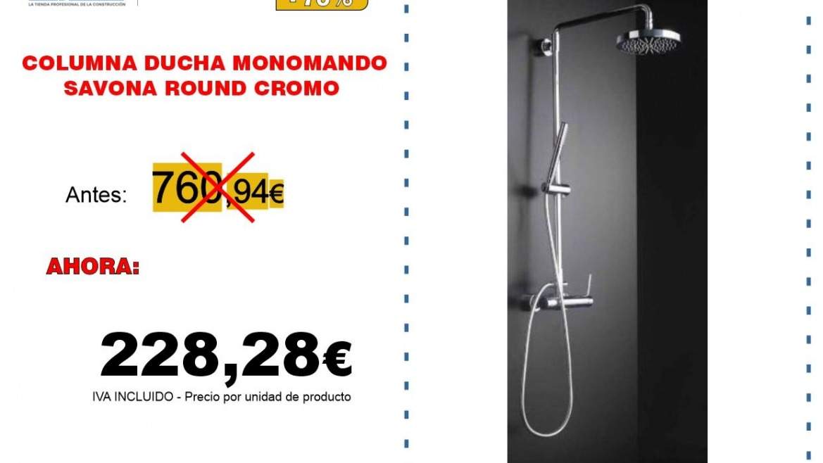 COLUMNA DUCHA MON. SAVONA ROUND CROMO